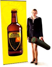 Beer Bottle Banner Stand